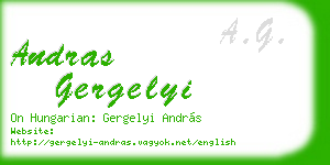 andras gergelyi business card